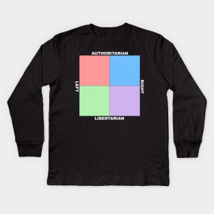 Political Alignment Compass Chart Kids Long Sleeve T-Shirt